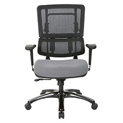 Vertical Black Mesh Back Chair with Shiny Black Base 1